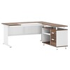 Resenkos Computer Desk, Gaming Desk,Industrial L-Shaped Desk, 63" Computer Executive Desk with File Cabinet,White - 4 of 4
