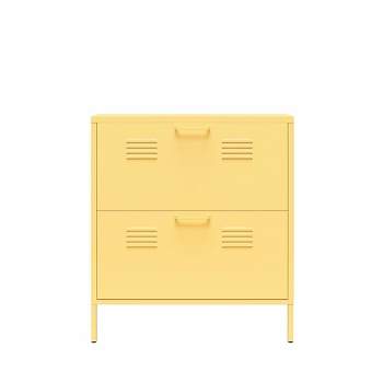 Cache 2 Door Shoe Storage Cabinet Yellow - Novogratz