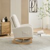 WhizMax Gliding Rocking Chair With Retractable Footrest & High Back, Upholstered Lounge Armchair With Side Pocket For Living Room Bedroom - 2 of 4