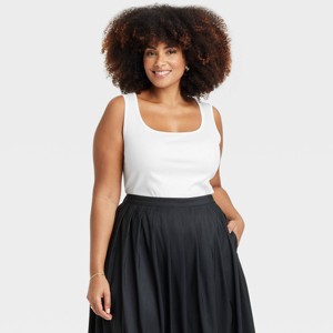 Women's Ribbed Tank Top - A New Day™ - 1 of 3