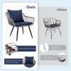Anybear 5PC Gray-Blue Wicker Rattan Table and Chairs Set with Ottoman Patio Bistro Set - 4 of 4
