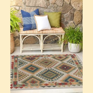 Unique Loom  Baja Outdoor Paz Area Rug - 1 of 4