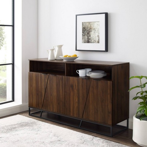 58 4 Door Contemporary Storage Console Sideboard - Saracina Home