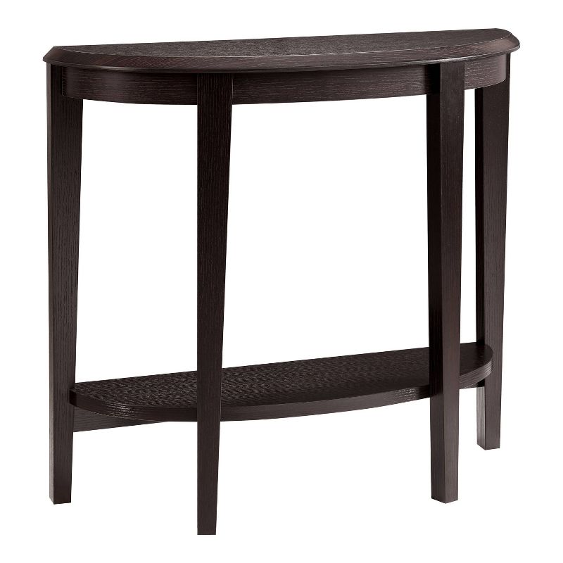 24/7 Shop At Home 36 Heartrhythm Transitional Half Moon Console Table with Shelf", 1 of 10