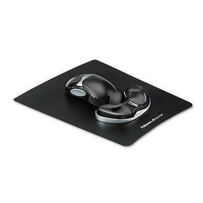 Fellowes Gel Gliding Palm Support w/Mouse Pad Black 9180701