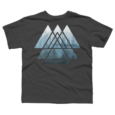 Boy's Design By Humans Misty Forest Sacred Geometry By Maryedenoa T-Shirt