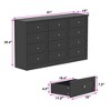 Famapy 12 - Drawer Black Dresser Storage Cabinet Chest of Drawers: Large - Capacity Organizer for Multi - Room Storage & Decor - 3 of 4