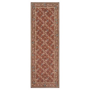 Modern Boho Farmhouse Bedroom Living Room Rugs, Floral Leaf Print Non Slip Throw Carpet for Dining Room Kitchen Office - 1 of 4
