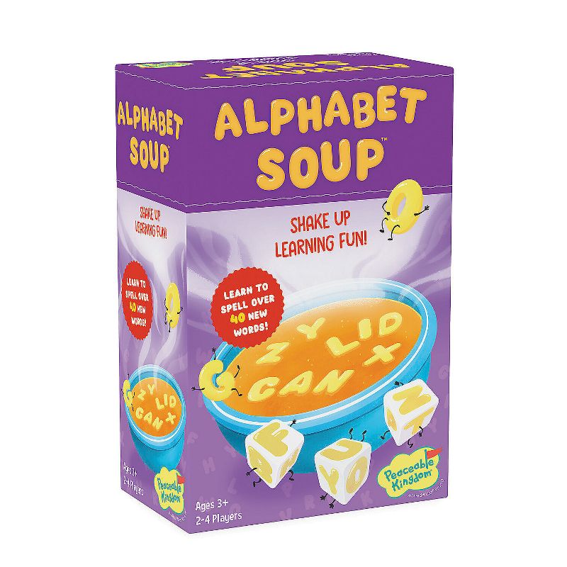 Peaceable Kingdom Alphabet Soup Spelling Game for Preschool & Kindergarten, 1 of 2