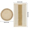 Aoibox Handmade Boho Placemats Set of 6 - Natural Cotton Burlap and Water Straw Woven Table Mats for Dining Kitchen Farmhouse Style - 4 of 4