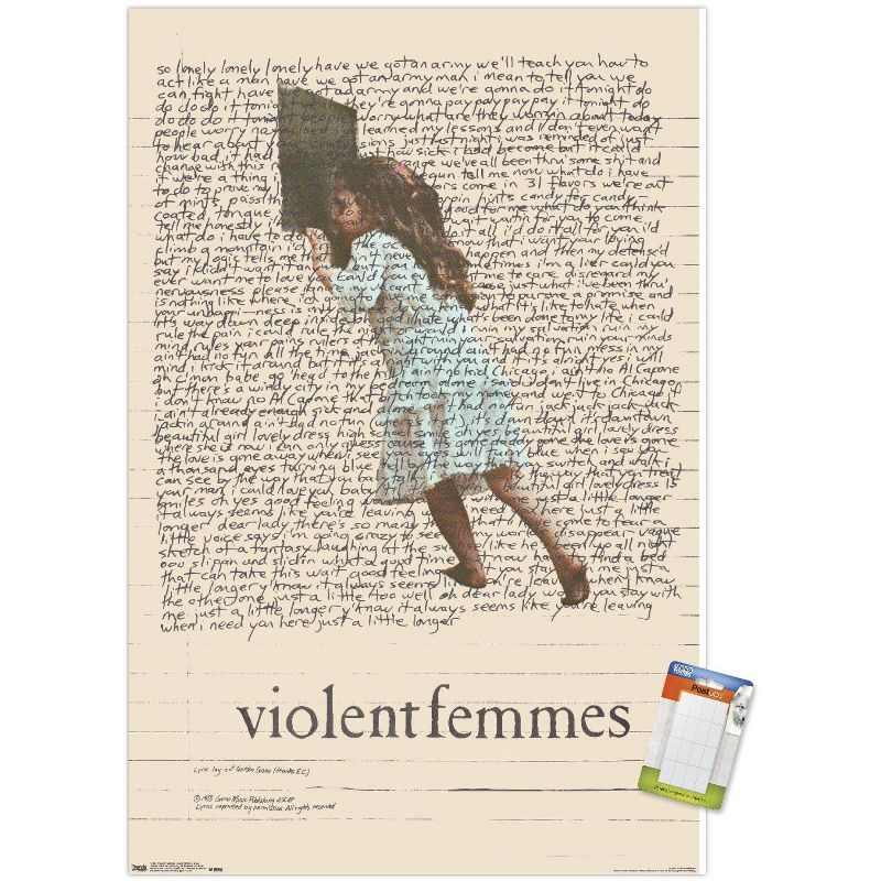 Trends International VIolent Femmes - Lyric Girl Tea Towel Unframed Wall Poster Prints, 1 of 7