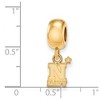 Black Bow Jewelry 14k Yellow Gold Plated Sterling Silver Navy Midshipmen NCAA Bead Charm - 3 of 4