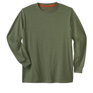 Boulder Creek by KingSize Men's Big & Tall Heavyweight Long-Sleeve No Pocket Crewneck Tee - 1 of 4