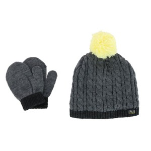 Polar Extreme Kids' Infant Cable Knit Winter Beanie and Mitten Set - 1 of 3