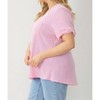 Women's V Neck Relaxed Fit Knit Top - entro - 3 of 4