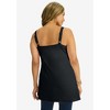 Jessica London Women's Plus Size Stretch Cotton Shirred Tank - 3 of 4