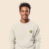 Dalix Alien Embroidered Fleece Crewneck Long Sleeve Sweatshirt Mens - 3 of 4