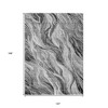 Gray Charcoal And Ivory Abstract Washable Indoor Outdoor Area Rug - 3 of 4