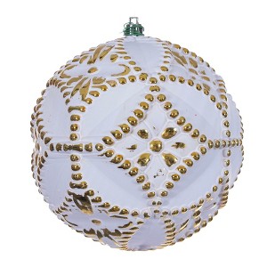 Vickerman Etch Antique White Brush Ornament - 1 of 1