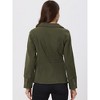Allegra K Women's Regular Fit Casual Lapel Long Sleeve Denim Pockets Blazer - 4 of 4