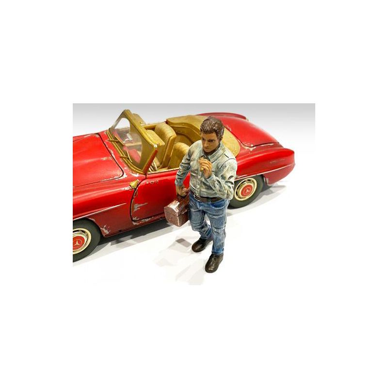 Auto Mechanic Chain Smoker Larry Figurine for 1/24 Scale Models by American Diorama, 2 of 4