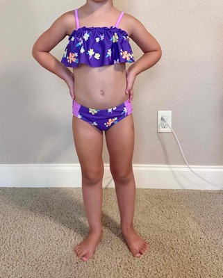 Girls' Simple Tropical Bikini Set - Cat & Jack™ Purple : Target