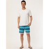 Lars Amadeus Men's Summer Contrast Color Drawstring Waist Swim Shorts - 3 of 4