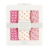 Hudson Baby Infant Girl Cotton Muslin Swaddle Blankets, Pink Dots, One Size - 2 of 3