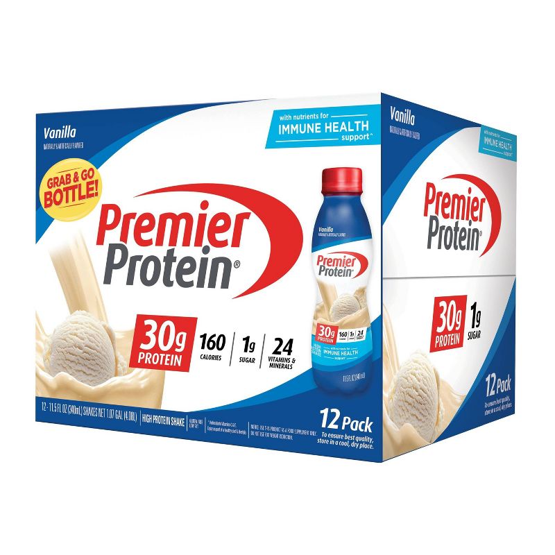 Premier Protein Nutritional Shake - Vanilla - 11.5oz/12ct, 1 of 7