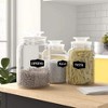 3-Piece Apothecary Glass Canister Set with Chalkboard Labels & Airtight Lids - 4 of 4