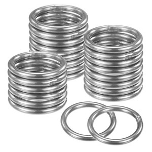 Unique Bargains Dream Catcher Stainless Steel Macrame Wreath Floral Round Metal O Rings 24 Pcs - 1 of 4