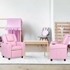 Costway Kids Recliner Armchair Children's Furniture Sofa Seat Couch Chair w/Cup Holder Pink - 2 of 4