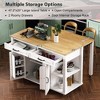 Lycvki 47'' Kitchen Island with Extendable Dining Table and Power Outlet - 3 of 4