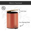 Evideco French Home Goods Stylish Trash Can with Bamboo Lid and Pedal, 2.5L Capacity - 4 of 4