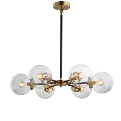 28" Caleb Cluster Pendant (Includes Energy Efficient Light Bulb) Black - JONATHAN Y