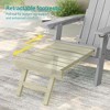 Sonkuki 4-Piece Folding Adirondack Chair with Retractable Ottoman, Fire Pit Patio Chair with Cup Holder Lawn Outdoor Lounge Chair - 4 of 4