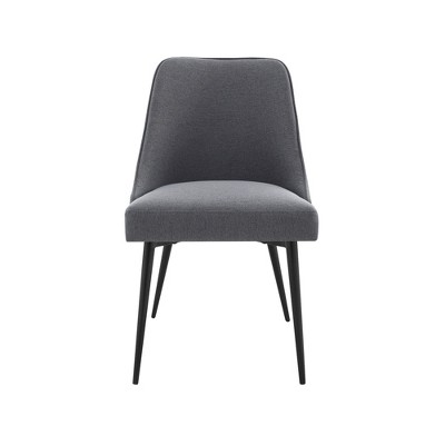 Bentwood and Polyester Mid-Century Modern Colfax Side Chair (Set of 2) with Tapered Metal Legs, Easy-to-Clean Fabric Seat and Back