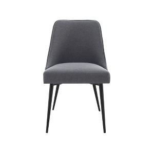 Bentwood and Polyester Mid-Century Modern Colfax Side Chair (Set of 2) with Tapered Metal Legs, Easy-to-Clean Fabric Seat and Back - 1 of 4