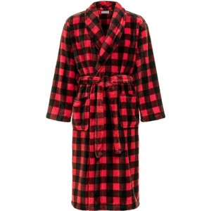 ADR Plush Fleece Men's Robe, Soft Cozy Warm Men's Bathrobe, Bath Robe - 1 of 4