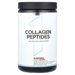 Rule One Proteins Collagen Peptides + Vitamin C and Hyaluronic Acid, Peach Mango, 8.82 oz (250 g) - 1 of 2
