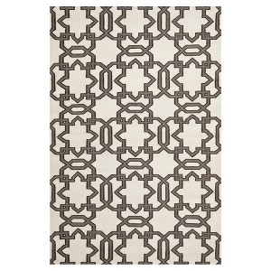 Piper Dhurrie Area Rug - Ivory / Gray (5