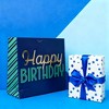 Bows And Sparkles Large Foil Print 'Happy Birthday' Gift Bag with Tag Navy - 2 of 3