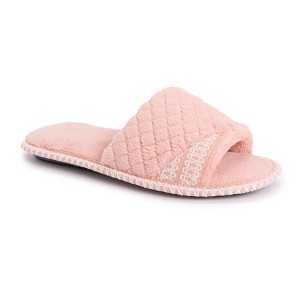 MUK LUKS Women's Sally Open Toe Scuff Slipper - 1 of 4