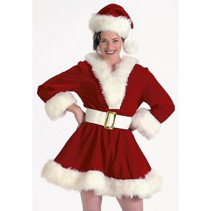 Halco Women's Mrs. Claus Perky Pixie Velvet Dress Costume - 1 of 1