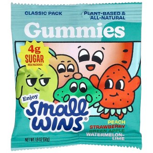 Enjoy Small Wins, Gummies, Classic Pack, Peach, Strawberry, Green Apple, Watermelon-Lime, 1.8 oz - 1 of 3