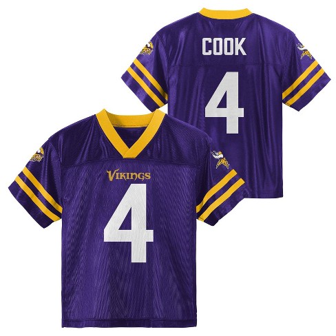 NFL Minnesota Vikings Toddler Boys' Short Sleeve Cook Jersey - 2T