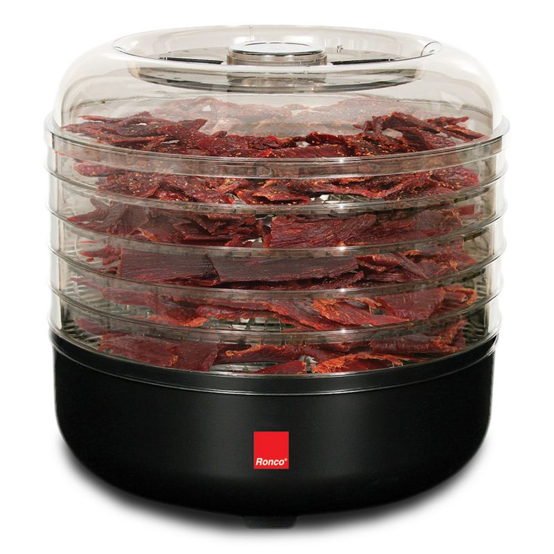 Ronco Beef Jerky Machine with 5 Stackable Trays, Easy-to-Use Dehydrator and Food Preserver Black, 1 of 7