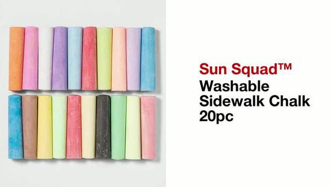 Washable Sidewalk Chalk 20pc - Sun Squad&#8482;, 2 of 9, play video