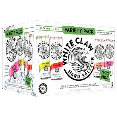 White Claw Hard Seltzer Variety Pack - 12pk/12 fl oz Slim Cans
