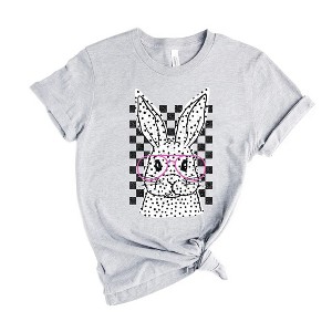 Simply Sage Market Women's Spotted Bunny With Glassess Short Sleeve Graphic Tee - 1 of 3